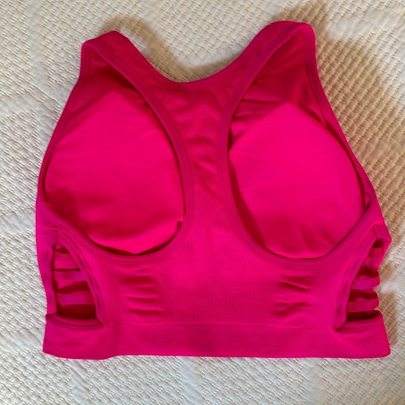 Puma Workout Sport Bra Pink Silver Size Large T10 - Picture 8 of 10